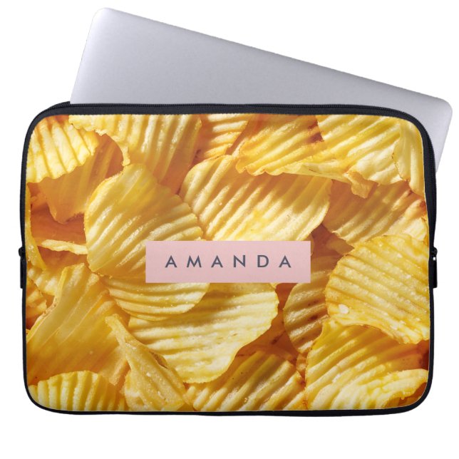 Personalized Crispy Potato Chip Design Laptopschutzhülle (Vorderseite)
