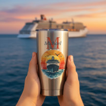 Personalized Cruise Ship Sunset Vacation 