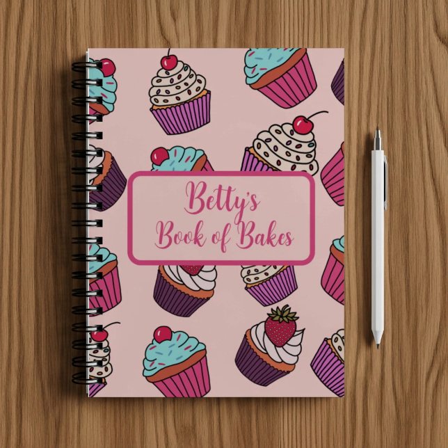 Personalized cupcake pattern recipe  notizbuch (Von Creator hochgeladen)
