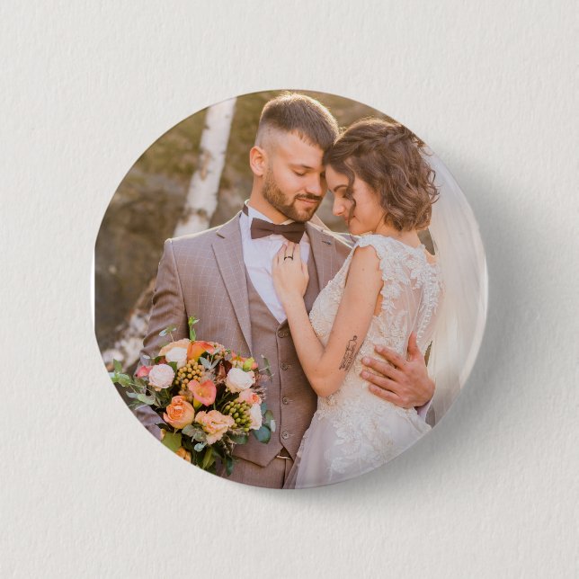 Personalized Custom Couple Photo Button (Vorderseite)