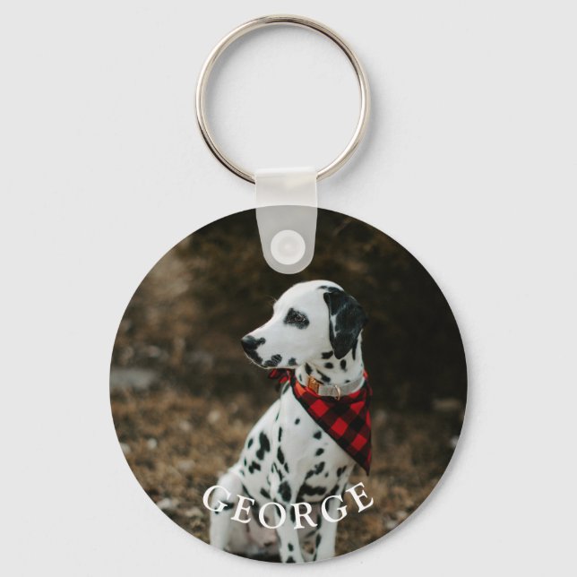 Personalized Custom Dog Pet Photo Keepsake Schlüsselanhänger (Vorderseite)