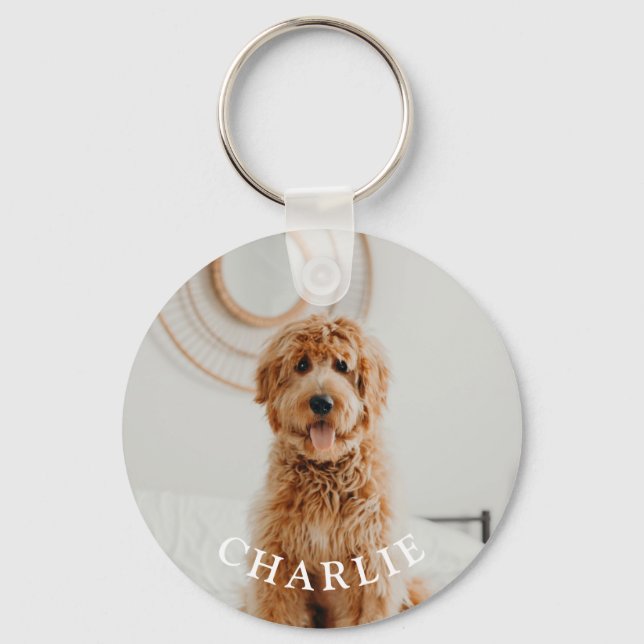 Personalized Custom Dog Pet Photo Keepsake Schlüsselanhänger (Vorderseite)