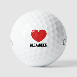 Personalized Custom Golfer Callaway Heart Golfball