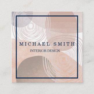 Personalized Custom Minimalist Modern QR Code Logo Quadratische Visitenkarte