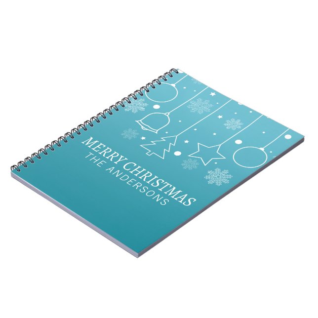 Personalized Custom Name Christmas | Notebook Notizblock (Linke Seite)