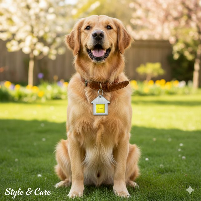 Personalized Custom Name House Shaped Pet Tag Tiermarke (Personalized Custom Name House Shaped Pet Tag)