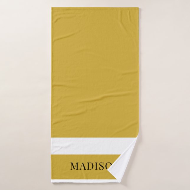 Personalized Custom Name Stylish Bath Towel (Serviette de bain)