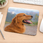 Personalized Custom Photo And Dog Name Mousepad<br><div class="desc">Cute,  simple mouse pad with option to personalize or customize with a name and photo of your choice. Unique keepsake decor gift for new parents,  pet parents,  or grandparents,  easily customizable with a photograph of your choice.</div>