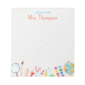 Personalized Custom Teacher's Notepad Notizblock