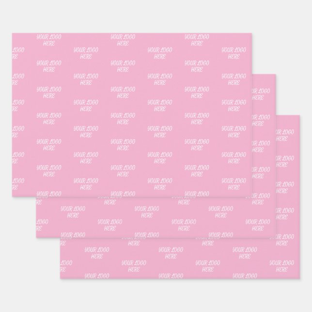 Personalized Custom Your Logo Here Business Office Geschenkpapier Set (Set)