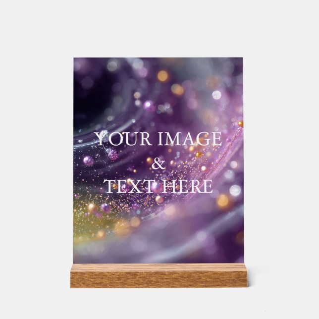 Personalized Custom Your Own Photo Acrylschild (Vorderseite)