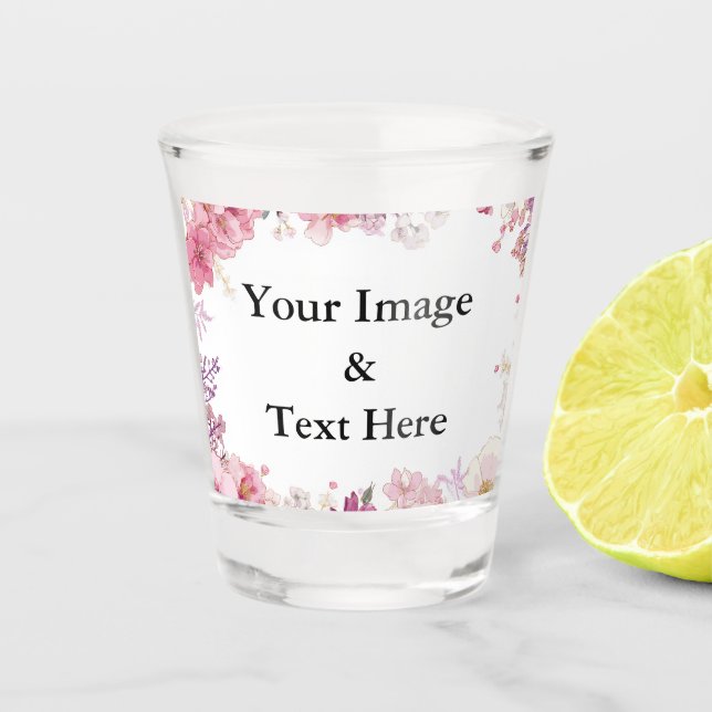 Personalized Custom Your Own Photo & Text Schnapsglas (Vorderseite)