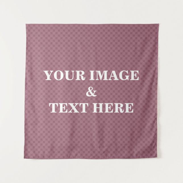 Personalized Custom Your Own Photo & Text Tapestry Wandteppich (Vorderseite)