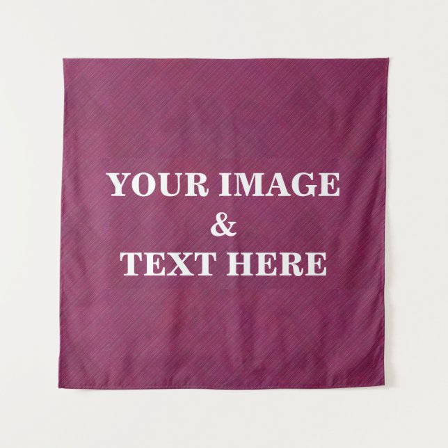 Personalized Custom Your Own Photo & Text Tapestry Wandteppich (Vorderseite)