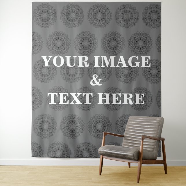 Personalized Custom Your Own Photo & Text Tapestry Wandteppich (Beispiel)