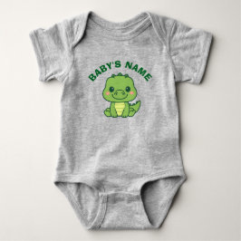 Personalized Cute Alligator Baby Bodysuit Baby Strampler