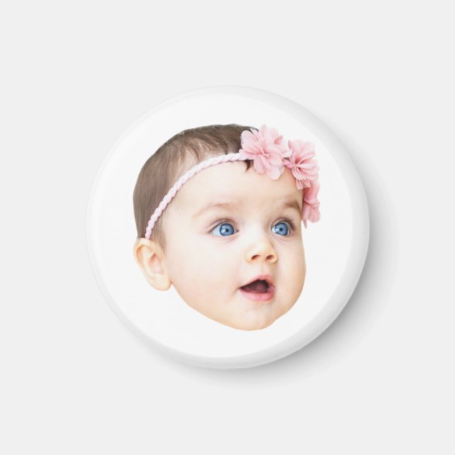 Personalized Cute Baby Face Photo Magnet (Vorne)