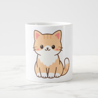 Personalized Cute Cat Gift – Custom Pet Name Minim Jumbo-Tasse