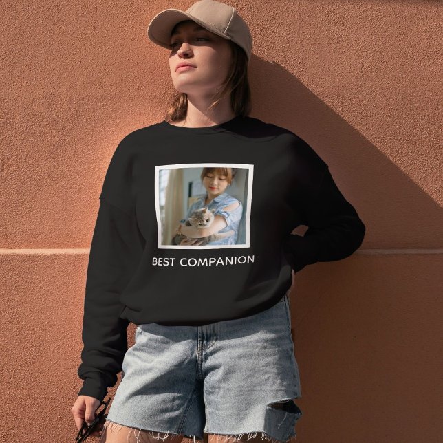 Personalized Cute Cat Mom Photo Quote Custom Pet  Sweatshirt (Von Creator hochgeladen)