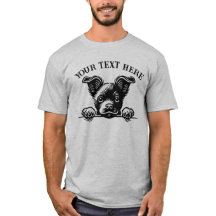 Personalized Cute Dog T-Shirt – Custom Text Pet 