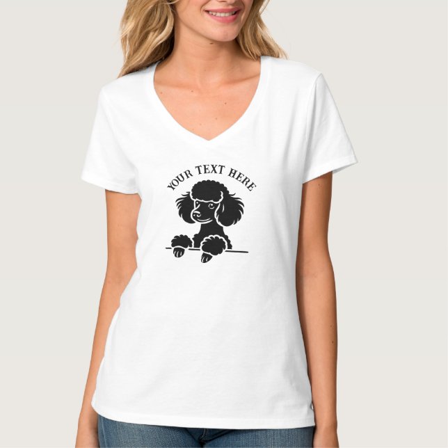Personalized Cute Dog T-Shirt – Custom Text Pet (Vorderseite)