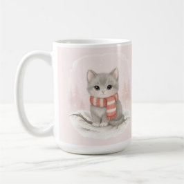Personalized Cute Kitten Winter Mug Kaffeetasse