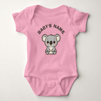 Personalized Cute Koala Baby Bodysuit Baby Strampler