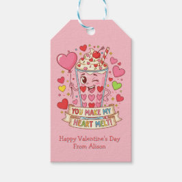 Personalized Cute Milkshake Valentine Geschenkanhänger