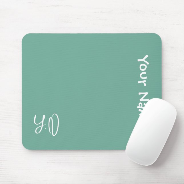 Personalized Cute Mouse Pad – Name & Initials Gift Mousepad (Mit Mouse)