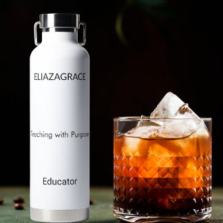 Personalized Cute Name Quote Confident Teacher Trinkflasche