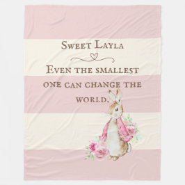 Personalized Cute Peter Rabbit Baby Fleecedecke