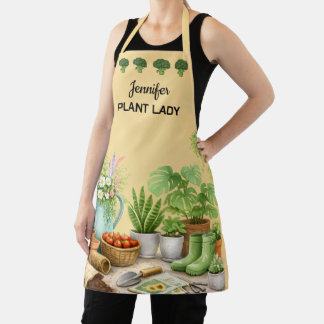 Personalized cute Plant Lady garden Schürze