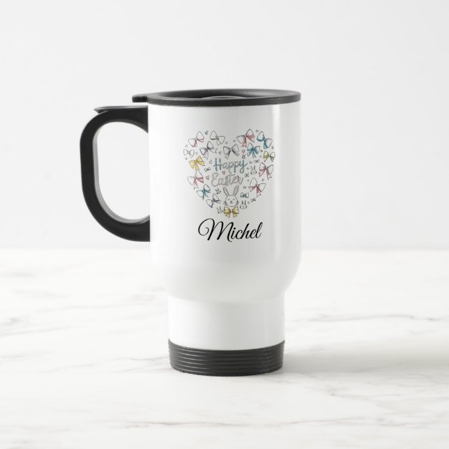 Personalized Cute Rabbit Bunny Coffee Mug (Gauche)