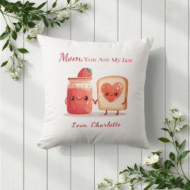 Personalized Cute Strawberry Jam Mothers Day Gift Kissen
