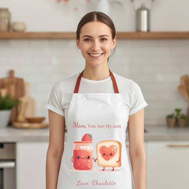 Personalized Cute Strawberry Jam Mothers Day Gift Schürze (Von Creator hochgeladen)