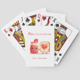 Personalized Cute Strawberry Jam Mothers Day Gift Spielkarten