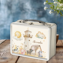 Personalized Cute Watercolor Farm Animals