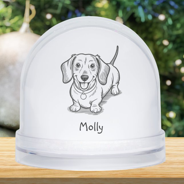 Personalized Dachshund Dog Christmas Schneekugeln (Von Creator hochgeladen)