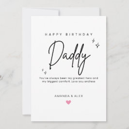 Personalized Dad Birthday Card Simple Minimalist Karte