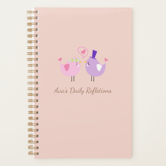 Personalized Daily Reflections Notebook - Cute  Planer (Vorderseite)