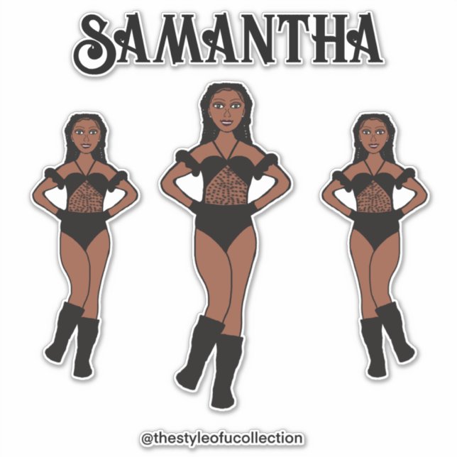 Personalized Dance Team Ebony Stones  Aufkleber (Vorderseite)