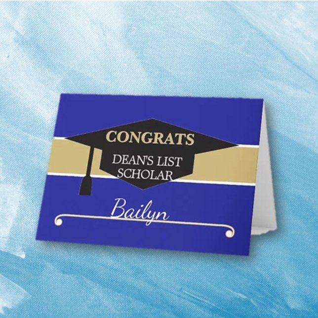 Personalized DEAN'S LIST Scholar congrats card Karte (Von Creator hochgeladen)