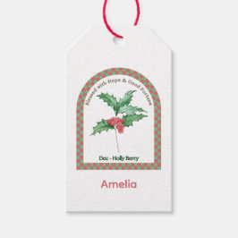 Personalized December Birth Month Flower Geschenkanhänger
