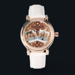 Personalized Deer Print Neutral Aesthetic Gifts Armbanduhr<br><div class="desc">With this adorable personalized deer print collection, you can incorporate a little bit of the wild into your daily life. These designs are ideal for anyone who like nature, woodland themes, or distinctive, personalized presents. They are inspired by the graceful beauty of deer and their recognizable spotted coats. You may...</div>