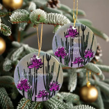 Personalized Desert Bloom Art Keepsake Ornament