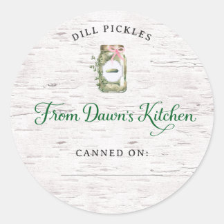 Personalized Dill Pickles Canning Stickers