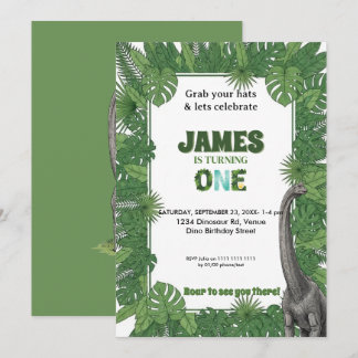Personalized Dinosaur 1st Birthday Invitations Einladung