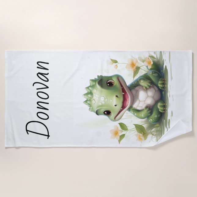 Personalized Dinosaur Strandtuch (Vorderseite)