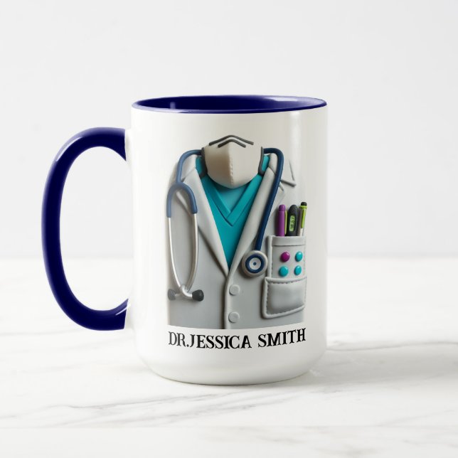 Personalized Doctor | Custom Name for Doctor Day Tasse (Links)
