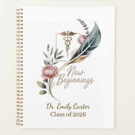 Personalized Doctor Graduation New Beginnings Planer